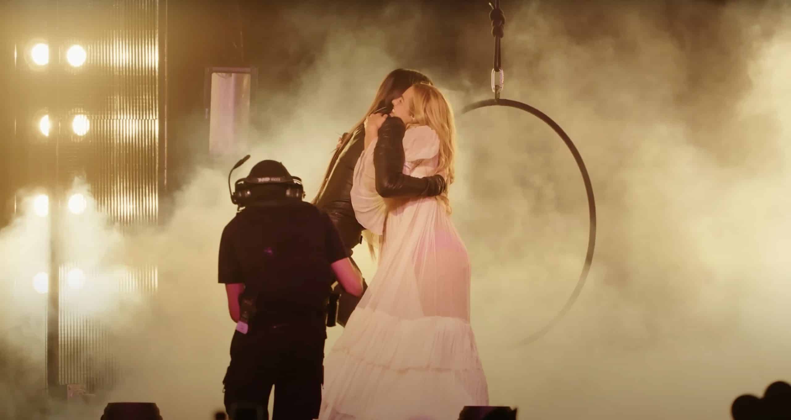 Arca and Addison Rae at Coachella 2025